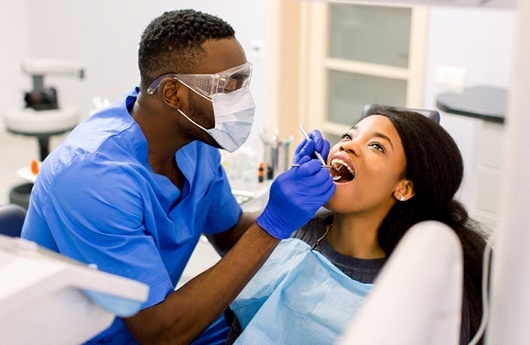 Woman getting a smile makeover in Lebanon